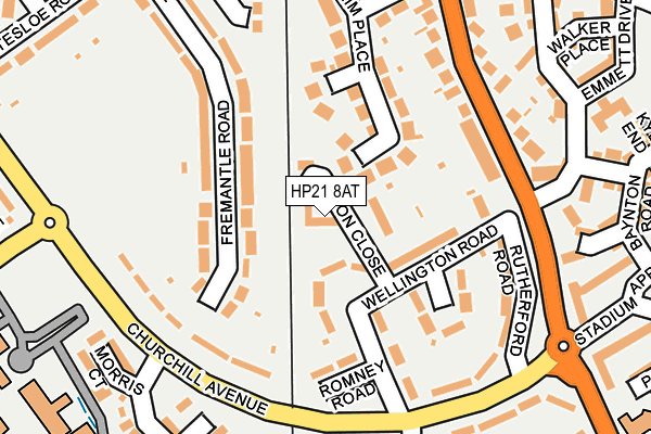 HP21 8AT map - OS OpenMap – Local (Ordnance Survey)