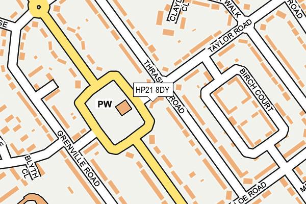 HP21 8DY map - OS OpenMap – Local (Ordnance Survey)