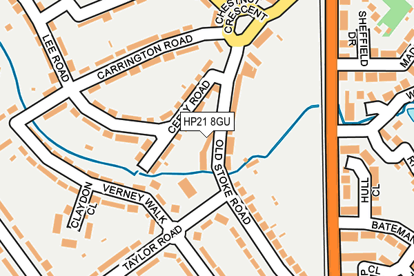 HP21 8GU map - OS OpenMap – Local (Ordnance Survey)