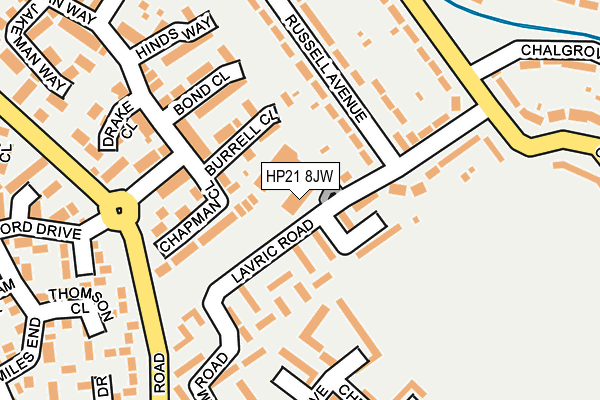 HP21 8JW map - OS OpenMap – Local (Ordnance Survey) HP21 8JW map - OS OpenMap – Local (Ordnance Survey)