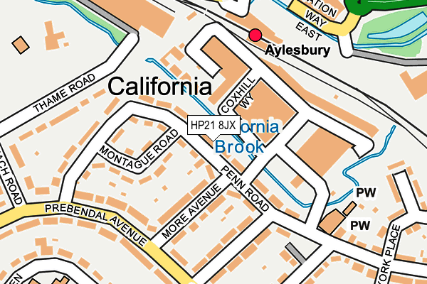 HP21 8JX map - OS OpenMap – Local (Ordnance Survey)