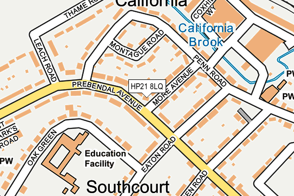 HP21 8LQ map - OS OpenMap – Local (Ordnance Survey)