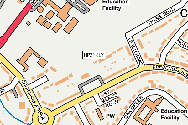 HP21 8LY map - OS OpenMap – Local (Ordnance Survey)