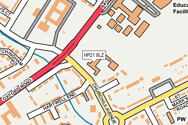 HP21 8LZ map - OS OpenMap – Local (Ordnance Survey) HP21 8LZ map - OS OpenMap – Local (Ordnance Survey)