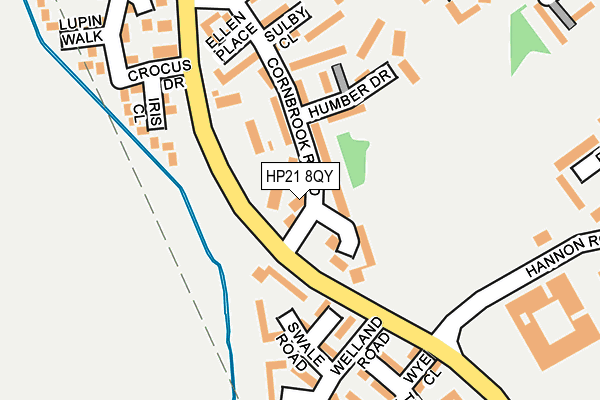 HP21 8QY map - OS OpenMap – Local (Ordnance Survey)
