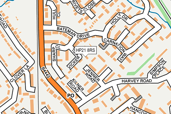 HP21 8RS map - OS OpenMap – Local (Ordnance Survey)