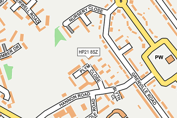HP21 8SZ map - OS OpenMap – Local (Ordnance Survey) HP21 8SZ map - OS OpenMap – Local (Ordnance Survey)