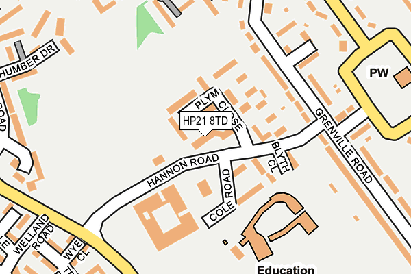 HP21 8TD map - OS OpenMap – Local (Ordnance Survey) HP21 8TD map - OS OpenMap – Local (Ordnance Survey)