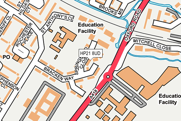 HP21 8UD map - OS OpenMap – Local (Ordnance Survey) HP21 8UD map - OS OpenMap – Local (Ordnance Survey)
