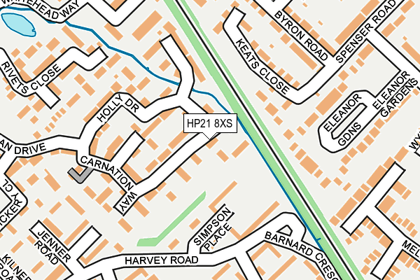 HP21 8XS map - OS OpenMap – Local (Ordnance Survey) HP21 8XS map - OS OpenMap – Local (Ordnance Survey)