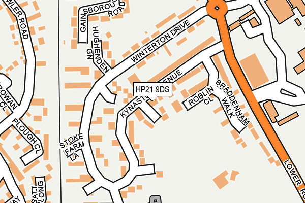 HP21 9DS map - OS OpenMap – Local (Ordnance Survey)
