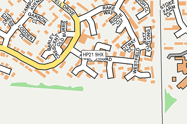 HP21 9HX map - OS OpenMap – Local (Ordnance Survey) HP21 9HX map - OS OpenMap – Local (Ordnance Survey)