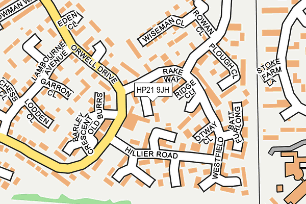 HP21 9JH map - OS OpenMap – Local (Ordnance Survey) HP21 9JH map - OS OpenMap – Local (Ordnance Survey)
