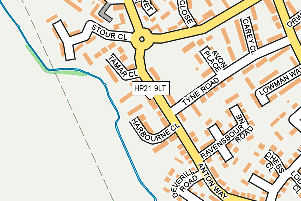 HP21 9LT map - OS OpenMap – Local (Ordnance Survey)