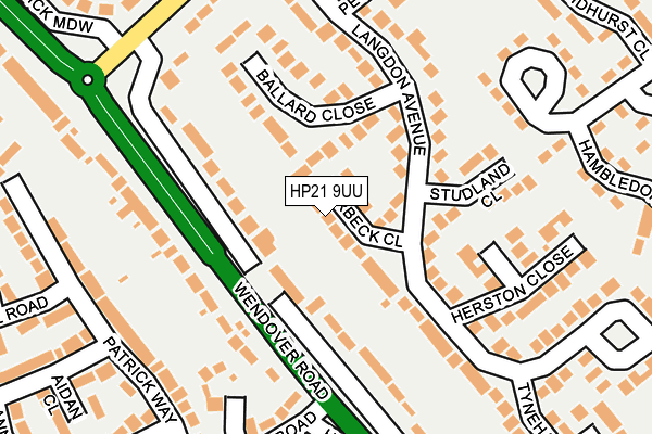 HP21 9UU map - OS OpenMap – Local (Ordnance Survey) HP21 9UU map - OS OpenMap – Local (Ordnance Survey)