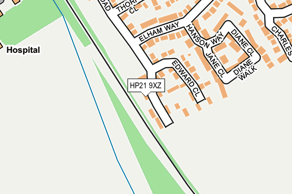 HP21 9XZ map - OS OpenMap – Local (Ordnance Survey) HP21 9XZ map - OS OpenMap – Local (Ordnance Survey)