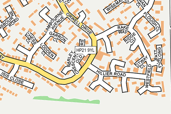 HP21 9YL map - OS OpenMap – Local (Ordnance Survey) HP21 9YL map - OS OpenMap – Local (Ordnance Survey)