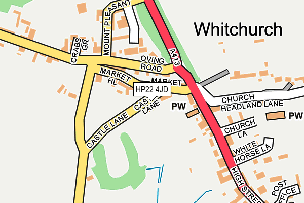 HP22 4JD map - OS OpenMap – Local (Ordnance Survey) HP22 4JD map - OS OpenMap – Local (Ordnance Survey)