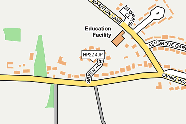 HP22 4JP map - OS OpenMap – Local (Ordnance Survey) HP22 4JP map - OS OpenMap – Local (Ordnance Survey)