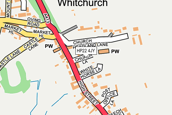 HP22 4JY map - OS OpenMap – Local (Ordnance Survey)
