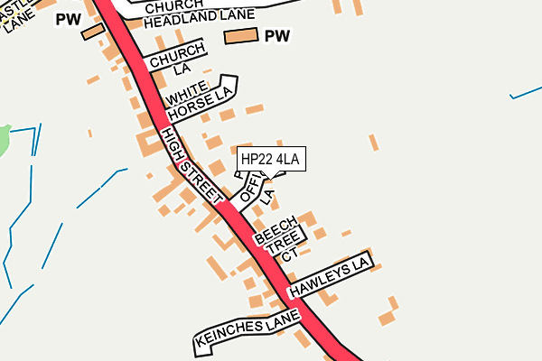 HP22 4LA map - OS OpenMap – Local (Ordnance Survey) HP22 4LA map - OS OpenMap – Local (Ordnance Survey)