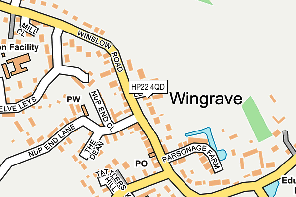 HP22 4QD map - OS OpenMap – Local (Ordnance Survey)