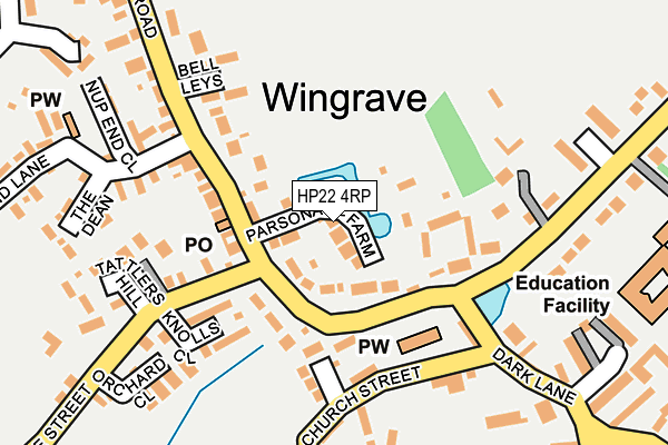 HP22 4RP map - OS OpenMap – Local (Ordnance Survey)
