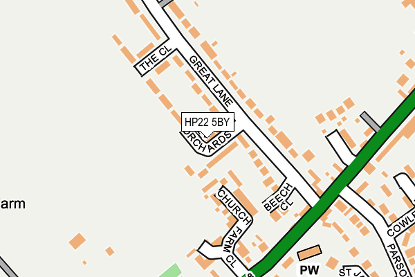 HP22 5BY map - OS OpenMap – Local (Ordnance Survey) HP22 5BY map - OS OpenMap – Local (Ordnance Survey)