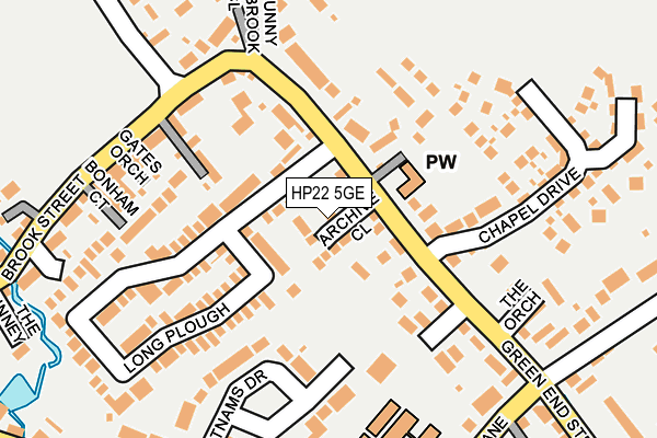 HP22 5GE map - OS OpenMap – Local (Ordnance Survey) HP22 5GE map - OS OpenMap – Local (Ordnance Survey)