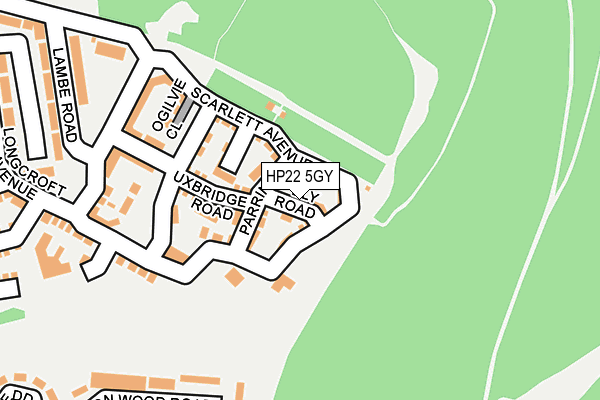 HP22 5GY map - OS OpenMap – Local (Ordnance Survey) HP22 5GY map - OS OpenMap – Local (Ordnance Survey)