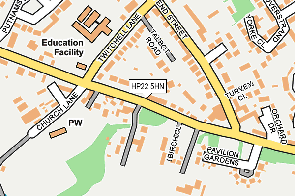 HP22 5HN map - OS OpenMap – Local (Ordnance Survey)