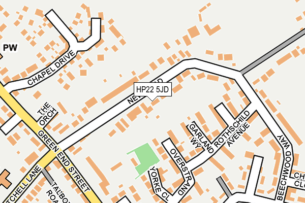 HP22 5JD map - OS OpenMap – Local (Ordnance Survey)