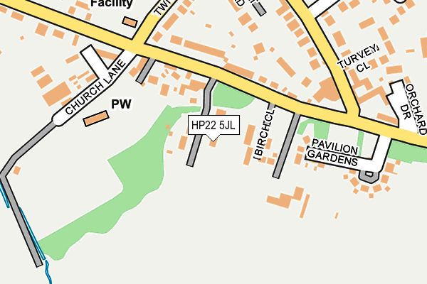 HP22 5JL map - OS OpenMap – Local (Ordnance Survey) HP22 5JL map - OS OpenMap – Local (Ordnance Survey)