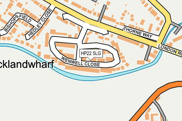 HP22 5LG map - OS OpenMap – Local (Ordnance Survey)