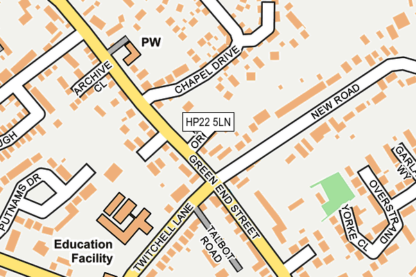 HP22 5LN map - OS OpenMap – Local (Ordnance Survey) HP22 5LN map - OS OpenMap – Local (Ordnance Survey)