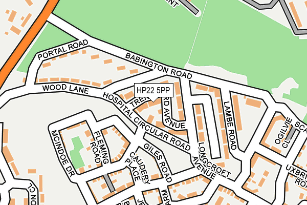 HP22 5PP map - OS OpenMap – Local (Ordnance Survey)