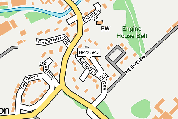 HP22 5PQ map - OS OpenMap – Local (Ordnance Survey)