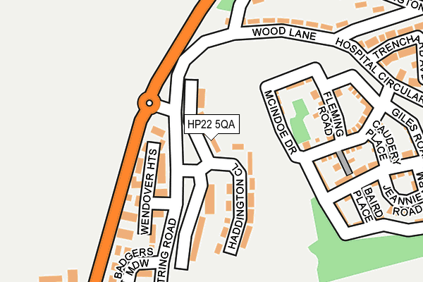 HP22 5QA map - OS OpenMap – Local (Ordnance Survey) HP22 5QA map - OS OpenMap – Local (Ordnance Survey)