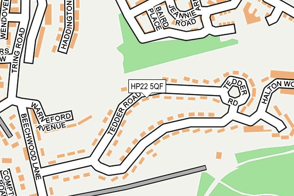 HP22 5QF map - OS OpenMap – Local (Ordnance Survey) HP22 5QF map - OS OpenMap – Local (Ordnance Survey)