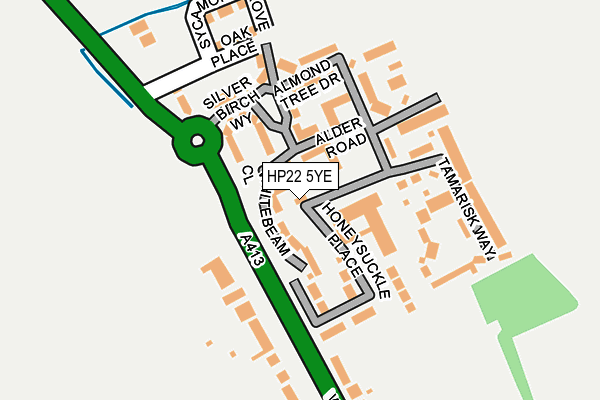 HP22 5YE map - OS OpenMap – Local (Ordnance Survey) HP22 5YE map - OS OpenMap – Local (Ordnance Survey)