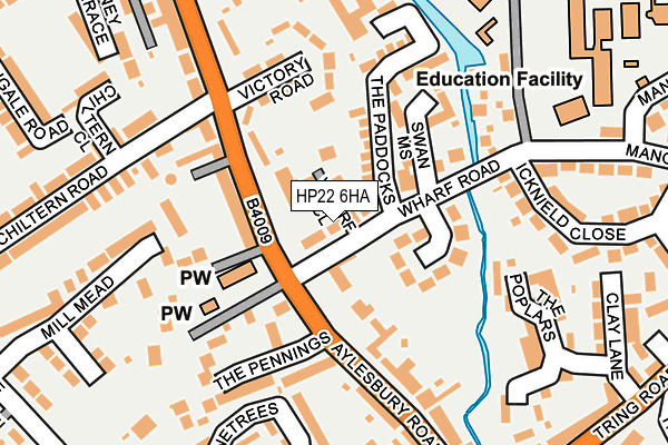 HP22 6HA map - OS OpenMap – Local (Ordnance Survey) HP22 6HA map - OS OpenMap – Local (Ordnance Survey)