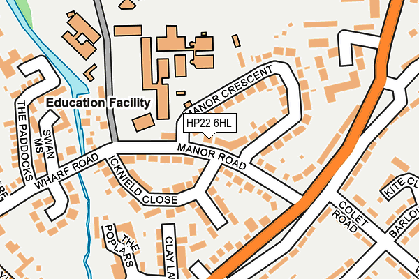 HP22 6HL map - OS OpenMap – Local (Ordnance Survey)