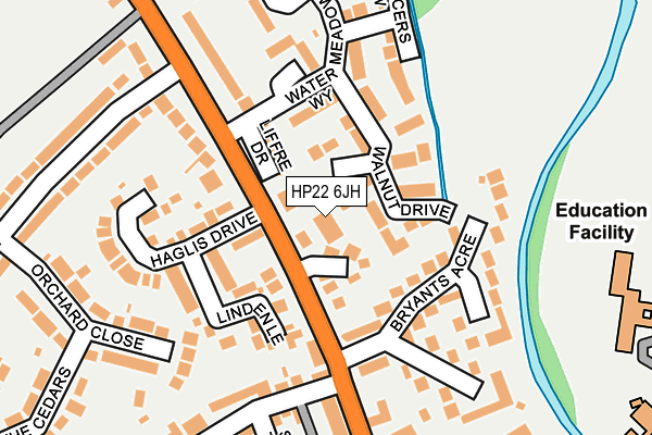 HP22 6JH map - OS OpenMap – Local (Ordnance Survey)