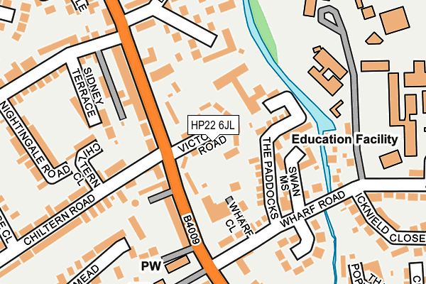 HP22 6JL map - OS OpenMap – Local (Ordnance Survey)