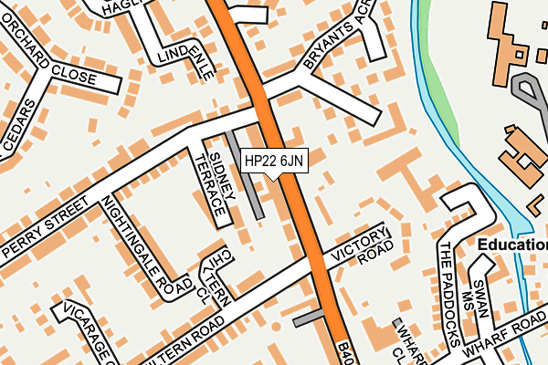 HP22 6JN map - OS OpenMap – Local (Ordnance Survey) HP22 6JN map - OS OpenMap – Local (Ordnance Survey)