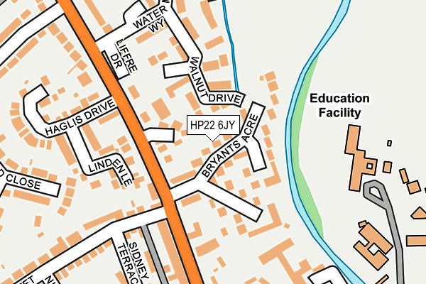 HP22 6JY map - OS OpenMap – Local (Ordnance Survey) HP22 6JY map - OS OpenMap – Local (Ordnance Survey)