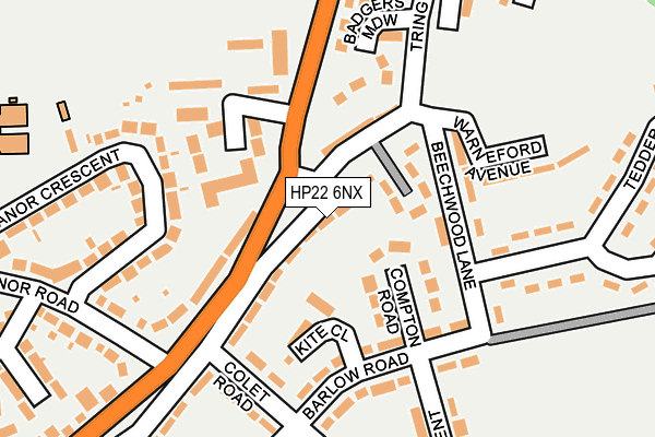 HP22 6NX map - OS OpenMap – Local (Ordnance Survey) HP22 6NX map - OS OpenMap – Local (Ordnance Survey)