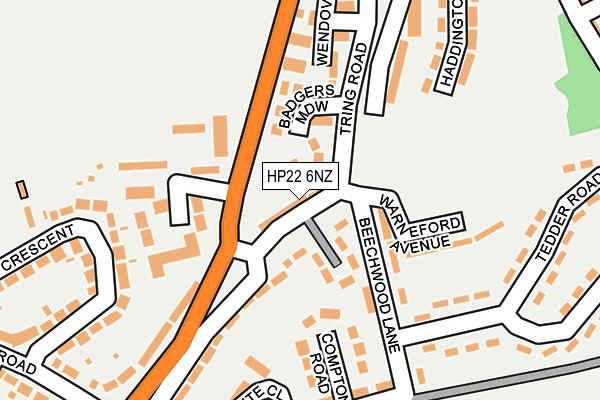 HP22 6NZ map - OS OpenMap – Local (Ordnance Survey) HP22 6NZ map - OS OpenMap – Local (Ordnance Survey)