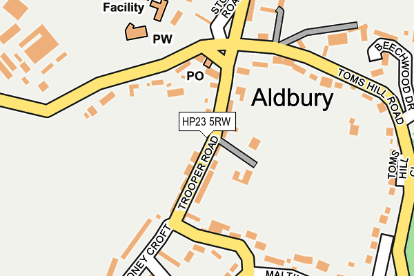 HP23 5RW map - OS OpenMap – Local (Ordnance Survey) HP23 5RW map - OS OpenMap – Local (Ordnance Survey)