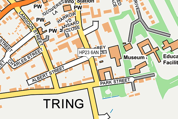 HP23 6AN map - OS OpenMap – Local (Ordnance Survey)